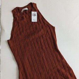 NEW Abercombie & Fitch Paprika Knit Sleeveless Midi Scuba Dress